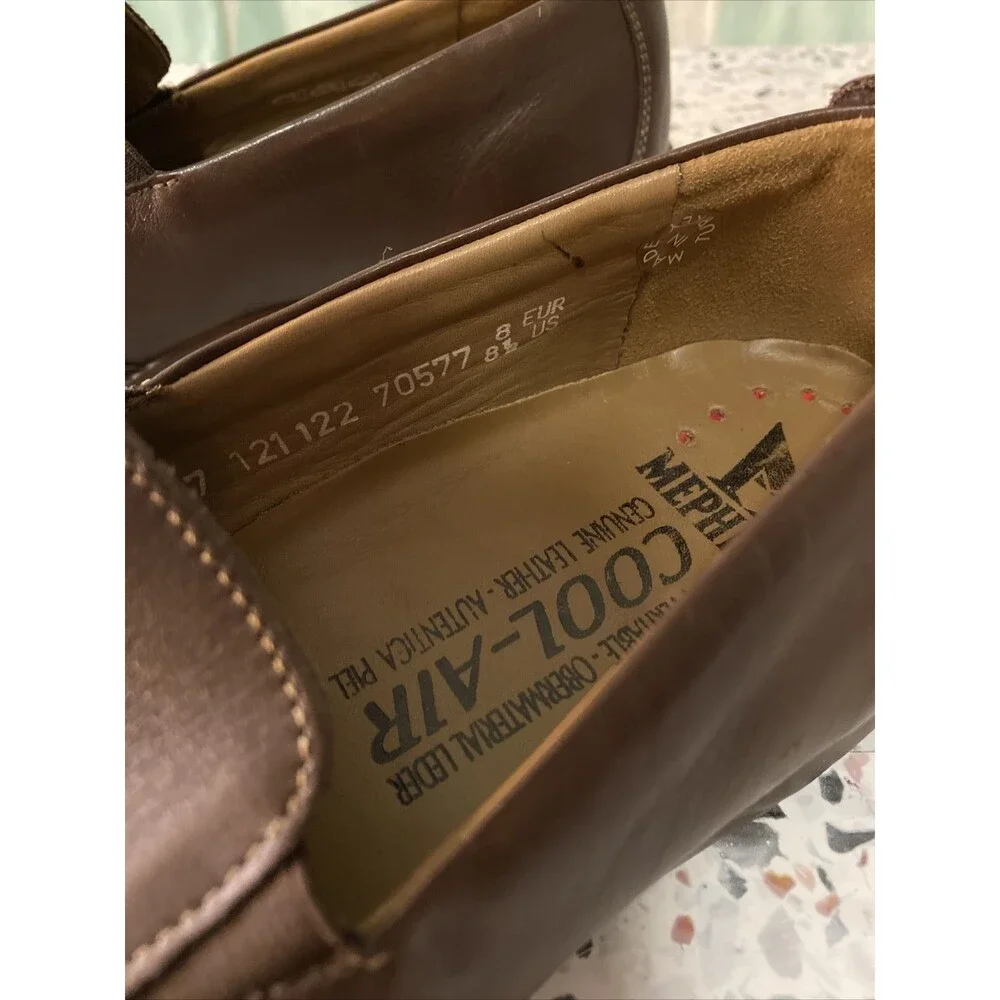 Men’s Mephisto 8.5 M Cool-Air Slip On Brown Soft Leather Shoes